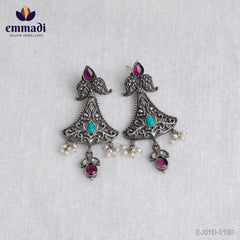 Nisha's Oxidised Multi Hangings: Handcrafted Indian Jewellery