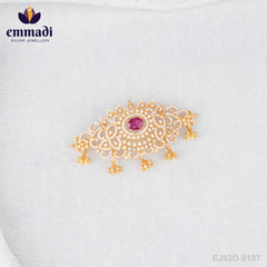 Sneha's CZ Red Choker: Handcrafted Indian Jewellery with Pure Gold Plating