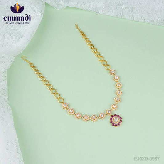 Avantika Adhira Handcrafted Necklace with Moissanite