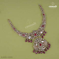 Rajeshwari Jewels: Exquisite Indian-Inspired Victorian Red Necklace Collection