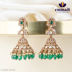 Ratna Jewels - Victorian Green Buttalu Handcrafted with Pure Gold Plating
