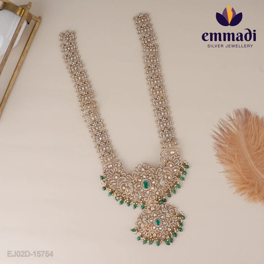 Rani's Victorian Green Long Necklace: Handcrafted Indian Jewellery Collection