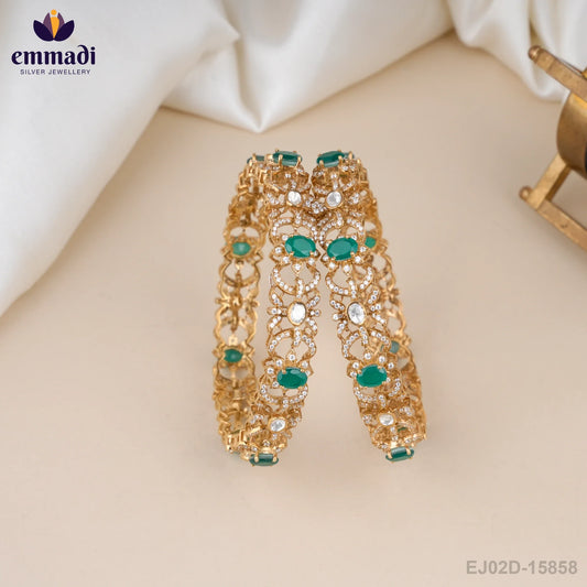 Dipta Victorian Green Bangles