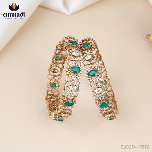 Durba Victorian Green Bangles