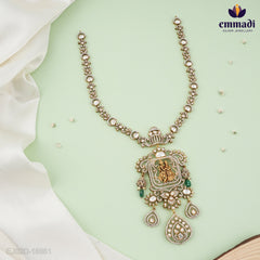 Sonaki Victorian White Stone Necklace and Hangings - Exquisite Elegance