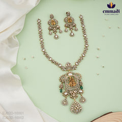 Sonaki Victorian White Stone Necklace and Hangings - Exquisite Elegance