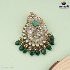 Sna Victorian Green Stone Pendant