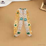 Sapna Elegant Green CZ Bangles