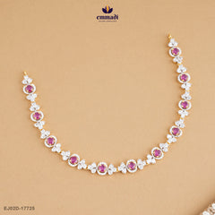 Amritkala Elegant Pink CZ Necklace