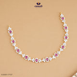 AMRITTA Exquisite Pink CZ Necklace
