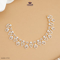 Amrutha Silver Necklace with Premium CZ
