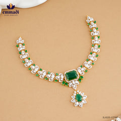 AMSHULA Exquisite Green CZ Necklace