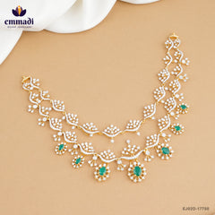 ANANDMAYEE Exquisite Green CZ Necklace