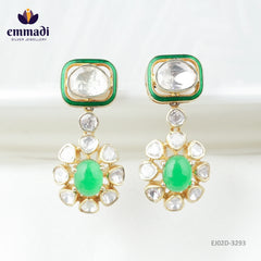 Gajra Moissanite Green Hangings