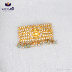 Manasa's CZ White Choker: Handcrafted Indian Jewellery with Pure Gold Plating
