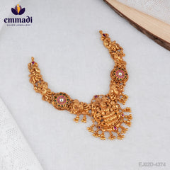 Nayana's Luxurious Kumkum Polish Multi Necklace - Handcrafted Indian Jewellery