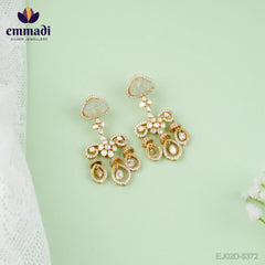 Leela's Moissanite Green Hangings - Handcrafted Jewellery