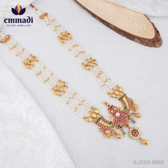 Naina's Kundan Red Long Necklace: Exquisite Indian Handcrafted Jewellery