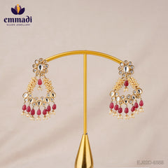 Naina's Polki White Hangings – Exquisite Indian Jewellery Collection