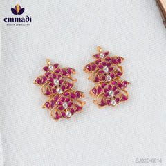 Ayushmatea 1. Omkar Handcrafted Pendant Kundan Red