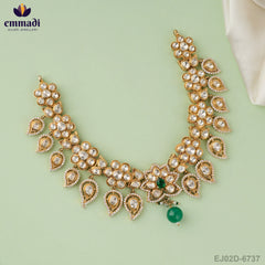 Janya Moissanite Green Necklace