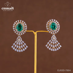 Kavya Premium Cz Green Hangings