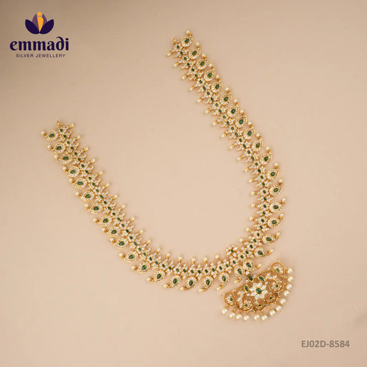 Kutsa Mango Green Long Necklace