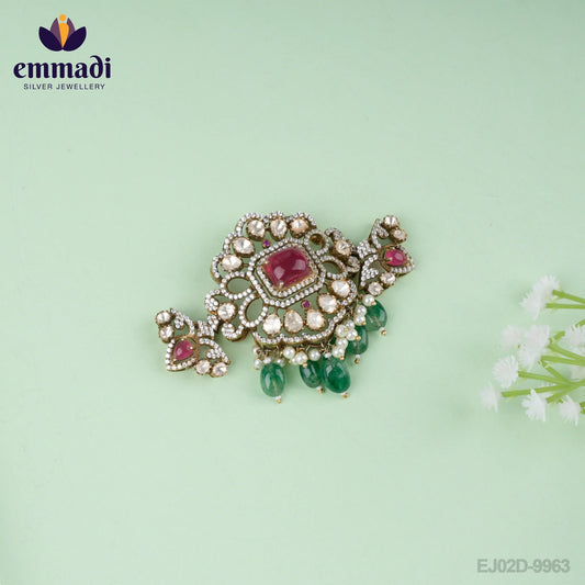 Astika Arunima Handcrafted Choker - Victorian Red