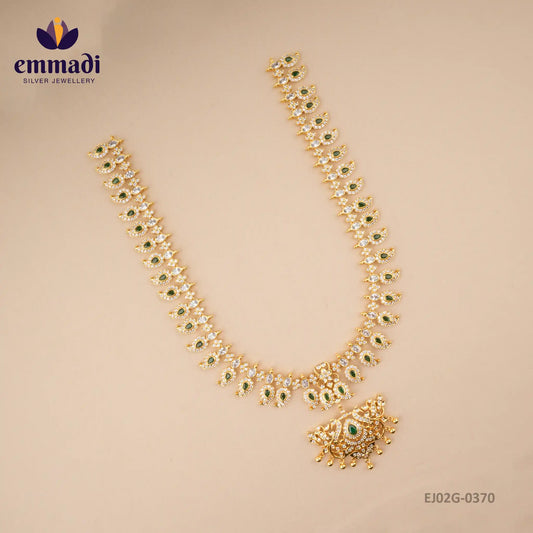 Surya Antique Green Long Necklace