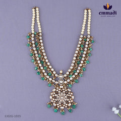 Barsha Victorian White Long Necklace