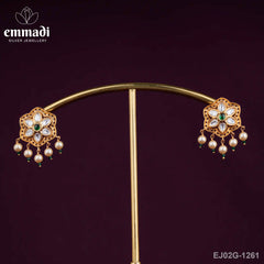 Debara Moissanite Green Studs