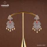 Gitika Premium Cz Red Hangings