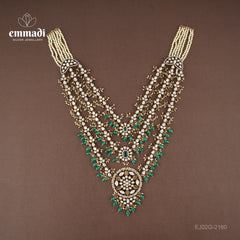 Karaa Victorian Green Long Necklace