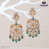 Victorian Green Long Necklace and Hangings - Bhanuja & Lilita Collection