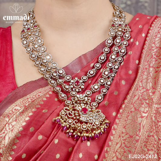 Mihika Victorian Pink Long Necklace