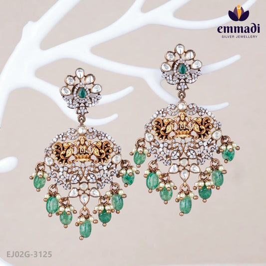 Sahana Victorian Green Long Necklace