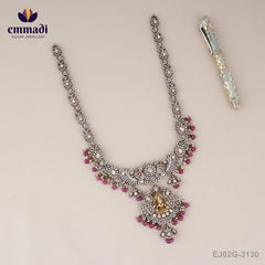 Saisha Victorian White Long Necklace