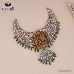 Victorian Green Necklace and Hangings by Surasa and Tarita