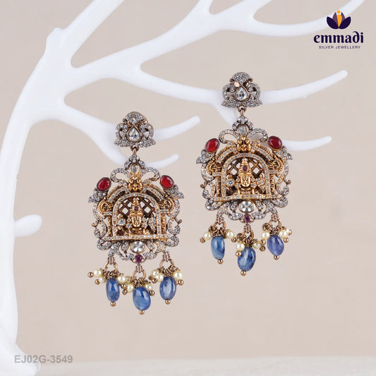 Daman Tanaya Victorian Multi Long Necklace and Hangings Set