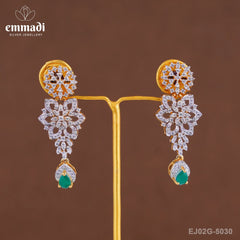 Bharata Premium Cz Green Hangings