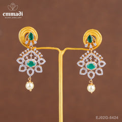 Dhitika Premium Cz Green Hangings