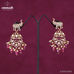 Shreya's Victorian Red Hangings: Handcrafted Indian Jewellery