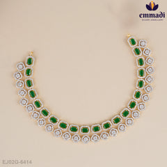Keemaya Cz Green Necklace