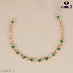 Khusila Cz Green Necklace