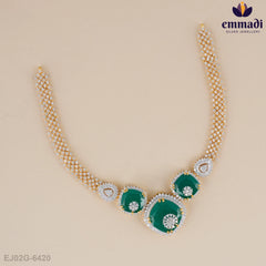 Kirtana Cz Green Necklace