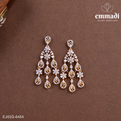 Lathika Premium Cz White Hangings