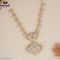 Bhavani Elegant Green CZ Necklace