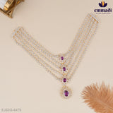 Radiant CZ Necklace and Exquisite CZ Hangings by Charitha and Deepa