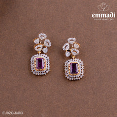 Mallika Malvika Premium Cz Necklace and Hangings Set