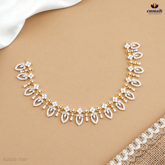 Elegant CZ Necklace and Exquisite Premium Silver Hangings